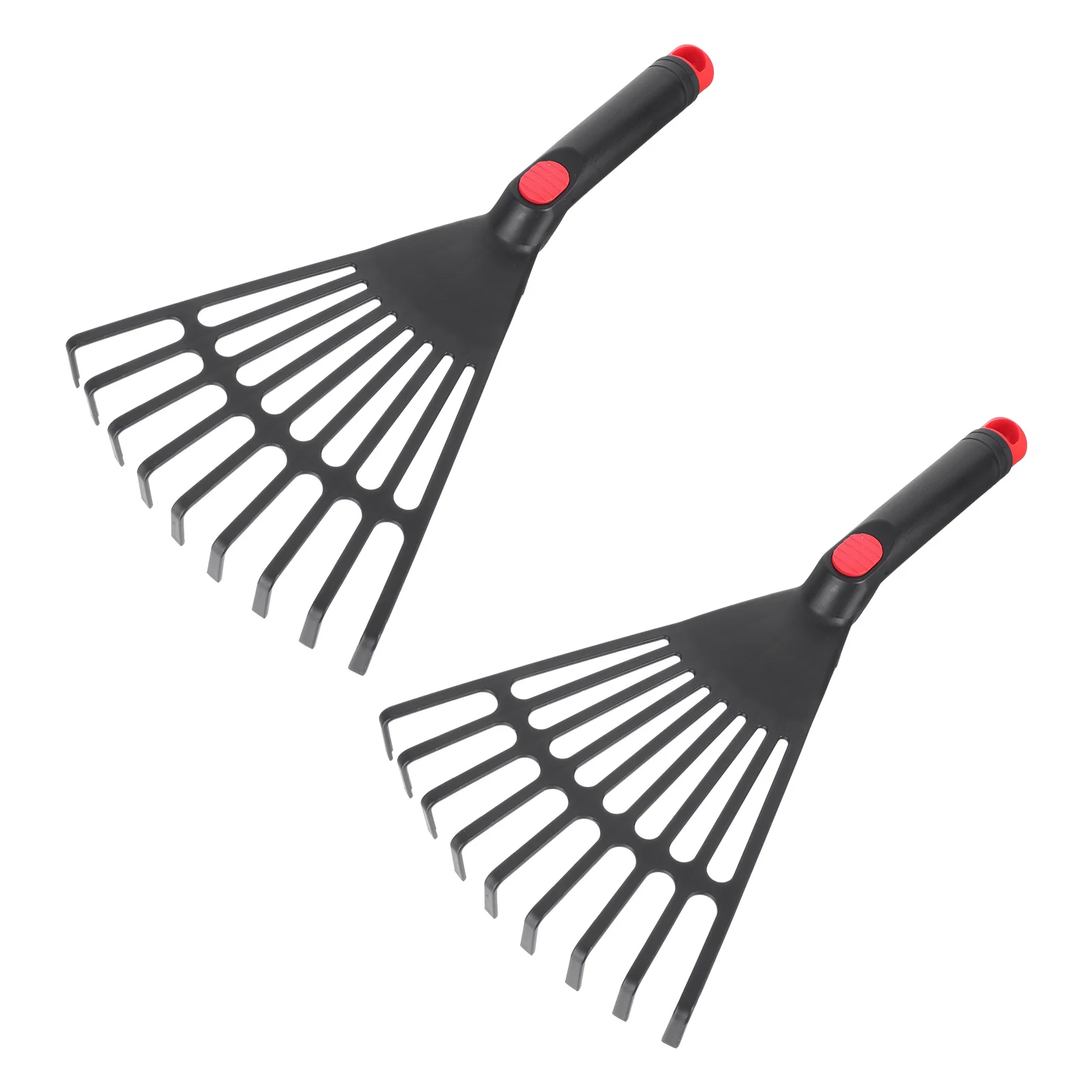 

2 Pcs Garden Pitchfork Gardening Accessory Rakes Agricultural Leaf Spoon Grass Plastic