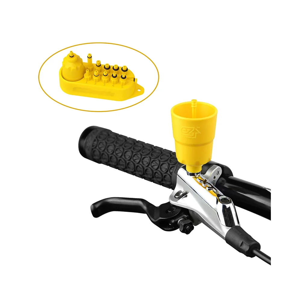 AliExpress NONE 10-in-1 Bike Hydraulic Brake Bleed Kit, High Quality Oil Funnel Adapters Set for Mineral Oil Brakes[YY9]