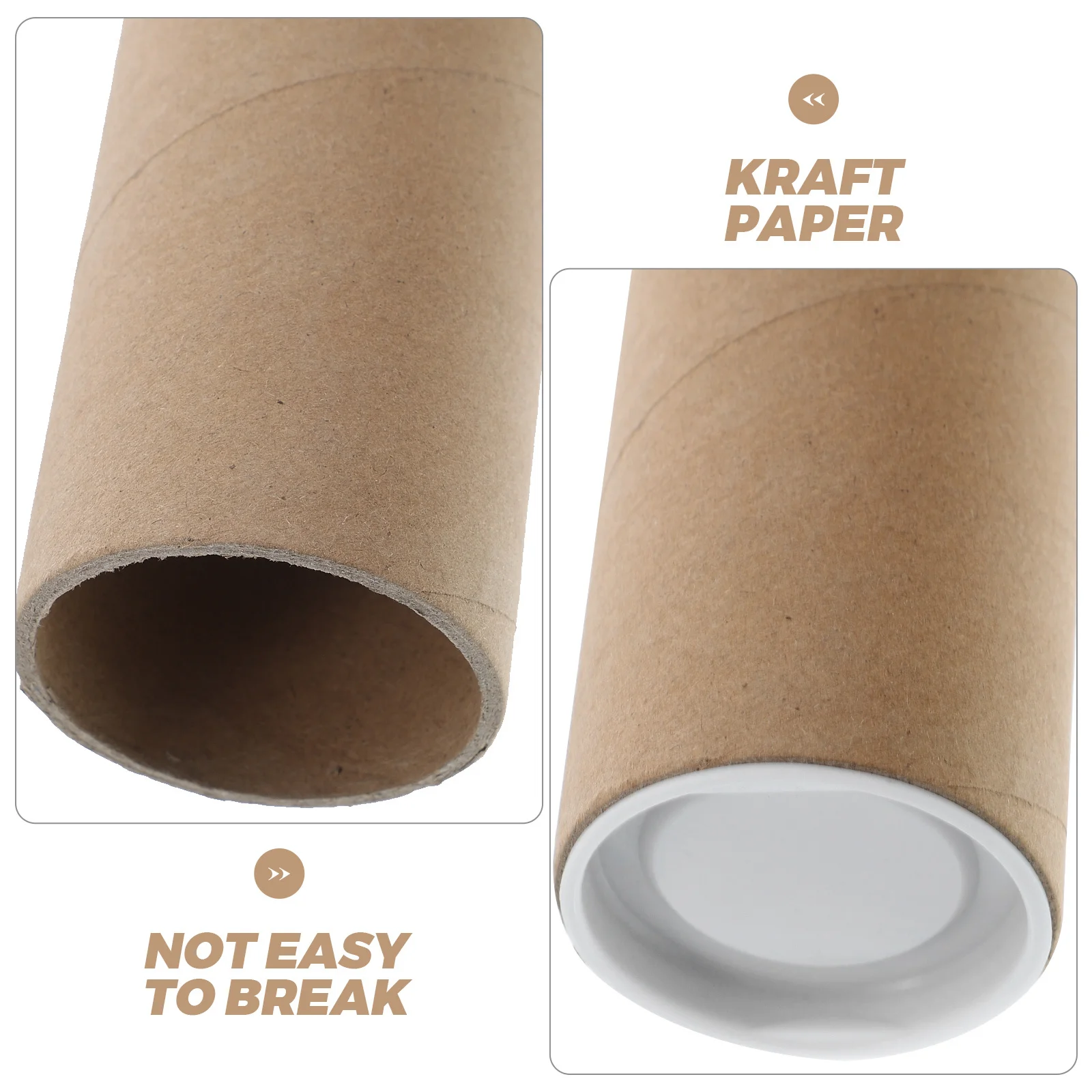 Tubo de Envio Kraft de 36 Polegadas, Tubo de Papelão Resistente para Envio de Obras de Arte, Documentos, Pinturas e Armazenamento