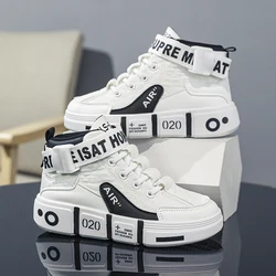 High Top Men's Shoes Korean Version of All Casual Flat Shoes Young Students All Sports Thick Soled Big Children's Fashion Shoes