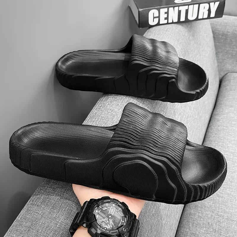 

Soft Home Slippers Couple Summer Indoor Skid Proof Bathroom Slippers Sandals Hotel Solid Color Men Women Flip Flops Flat Shoes