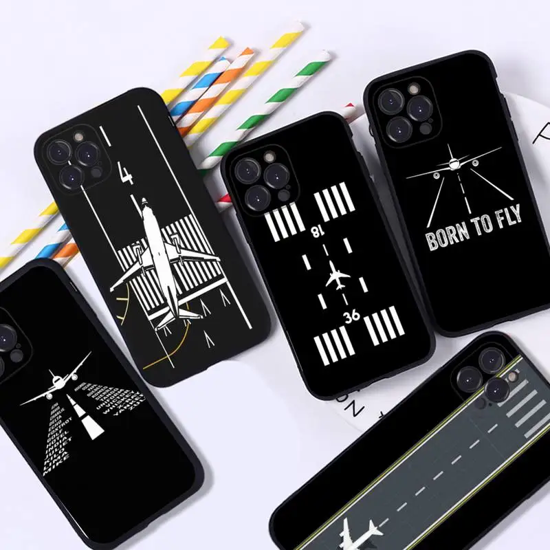 Aircraft Helicopter Airplane Pilot fly  Phone Case For iPhone 8 7 6 6S Plus X SE 2020 XR XS 14 11 12 13 Mini Pro Max Mobile Case