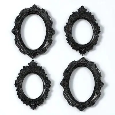 

4Pcs Vintage Resin Photo Frame Small Picture Display Multi-Functional Jewelry Holder Decorative Vintage Home Ornament