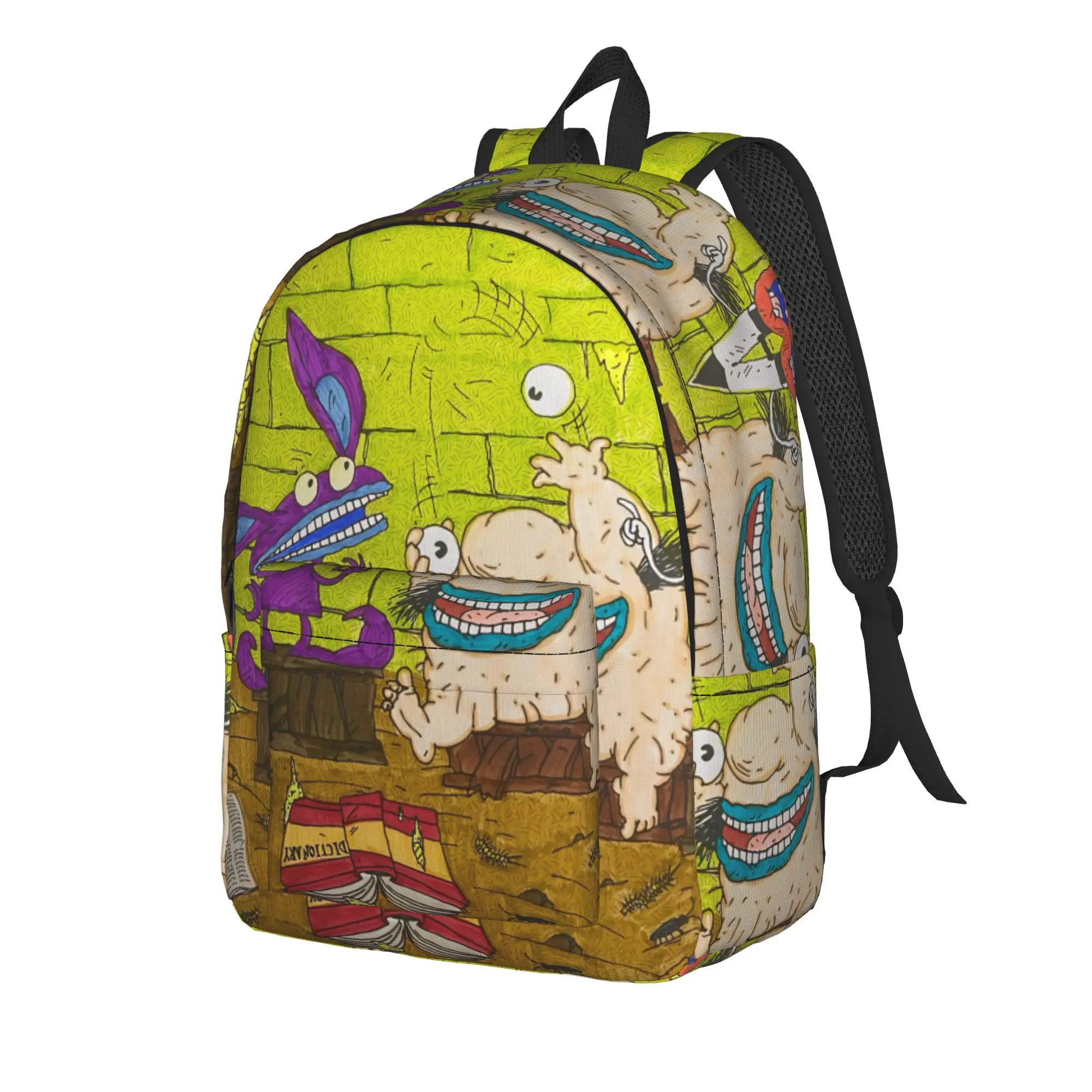 Aaahh Real M-Monsters  Cool Backpack Durable Student Work  Daypack for Men Women College Shoulder Bag