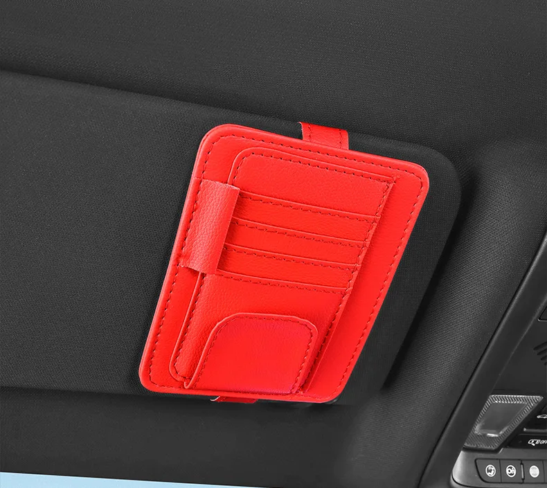 Auto-Sonnenblenden-Organizer Multifunktionaler Auto-Brillenhalter Karten-ID-Ticket-Clip Auto-Innenraum-Aufbewahrungstasche Neuer Nützlicher Auto-Zubehör – Detail 26