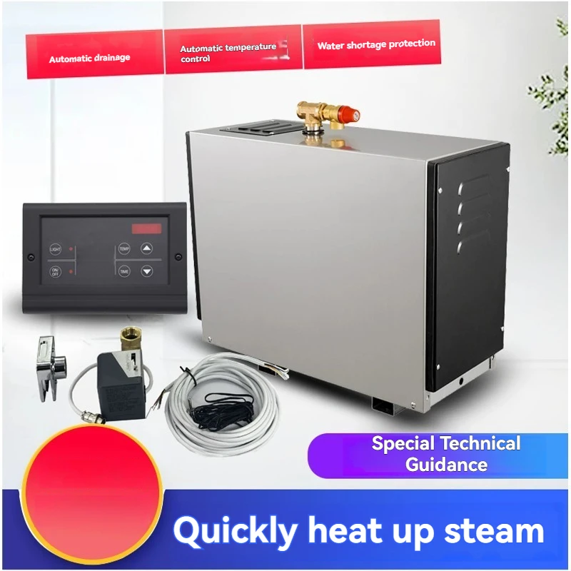 15KW 380v Stainless Steel Steamer Generator Bathroom Steam Machine Sauna Steam Room Steam Machine Automatic Drainage