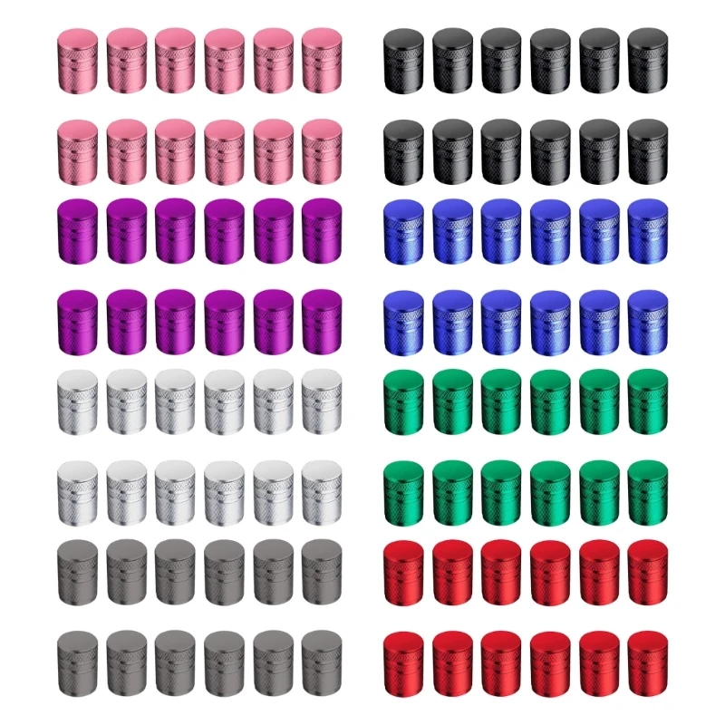 Y4UA Protective Valves Caps For Tires Aluminum Alloy Build In Assorted Color Suitable For All Vehicles Offering Full Protecti