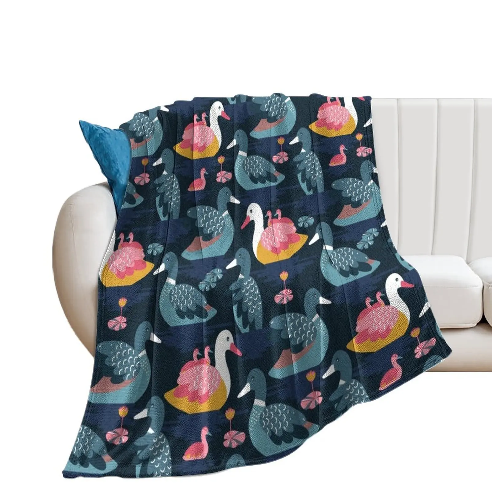 

Ducks and ducklings everywhere Throw Blanket Tourist Hairy Decorative Sofas Blankets