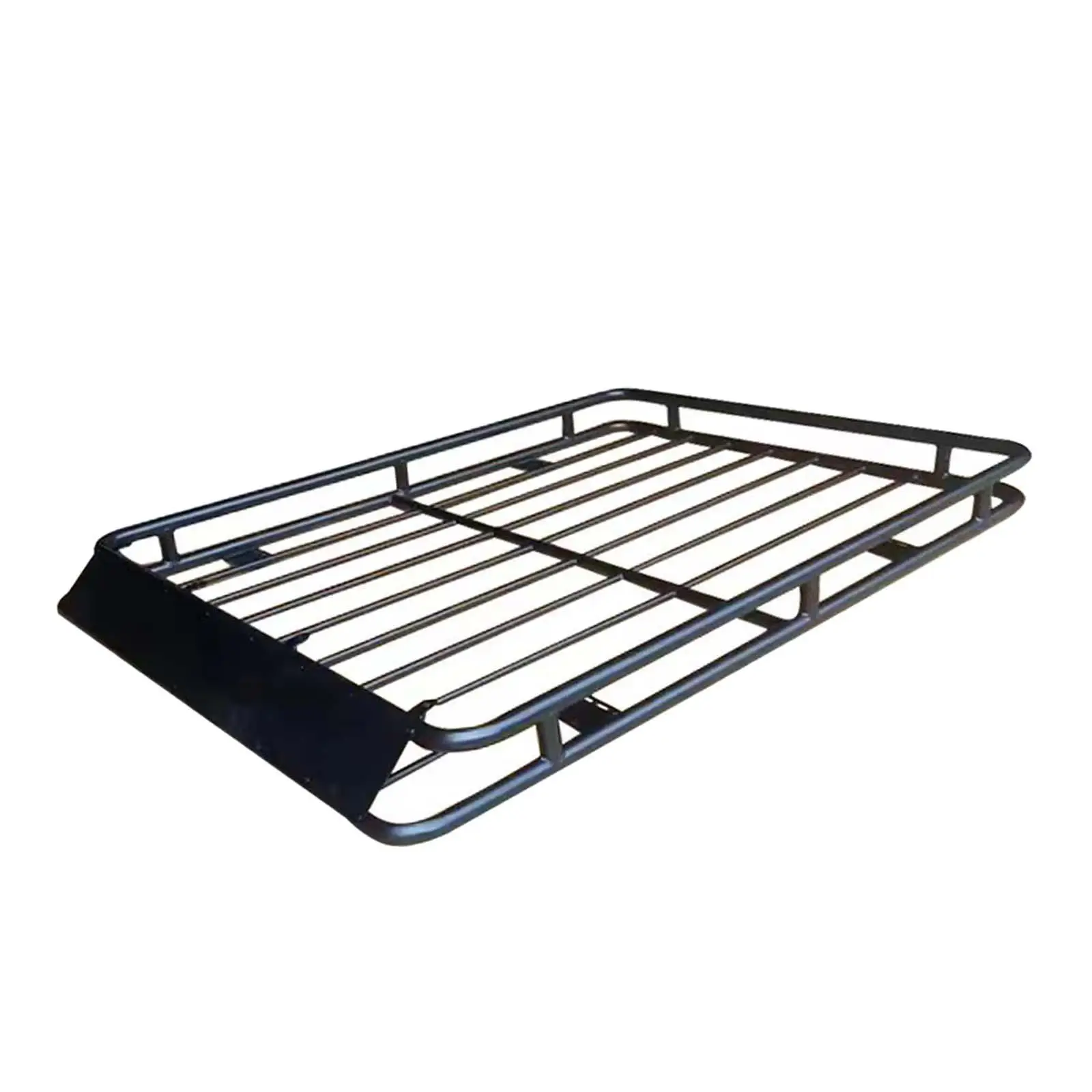 Roof Rack Cargo Basket Rooftop Cargo Carrier Sturdy Structure Car Traveling Accessory Easy to Install Black Alloy Heavy Duty