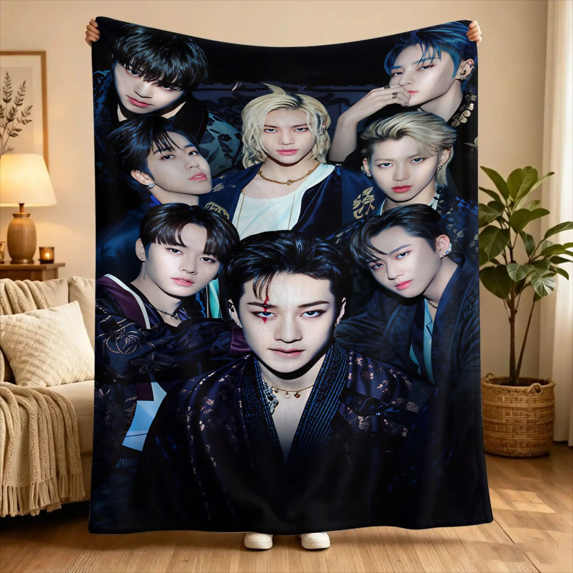 KPOP S-Strays Blanket For kids  Travel Office Flannel Bedding Throws For Bedroom Soft Custom Quality Bedspread Gift Idea