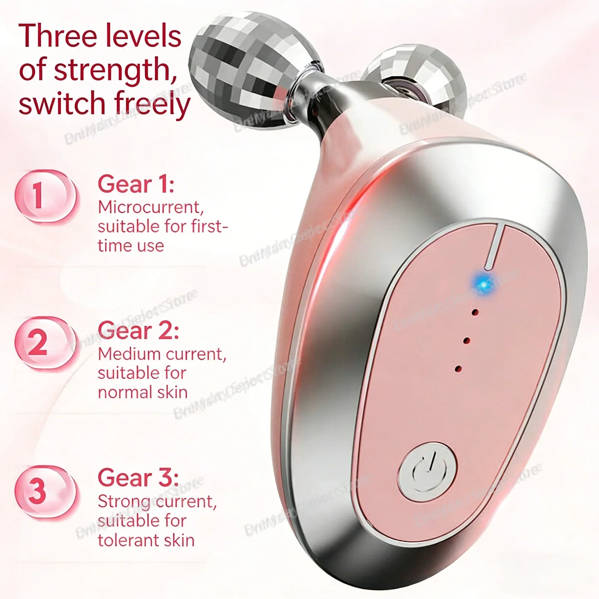 Electric Dual-Ball Roller Massager - Vibrating Neck Wrinkle Reducer & V-Face Contouring Device