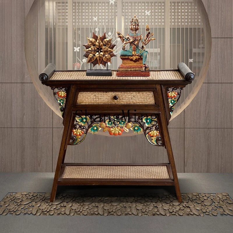 CL solid wood offering table incense case simple modern Buddhist table offering  offering  Buddhist