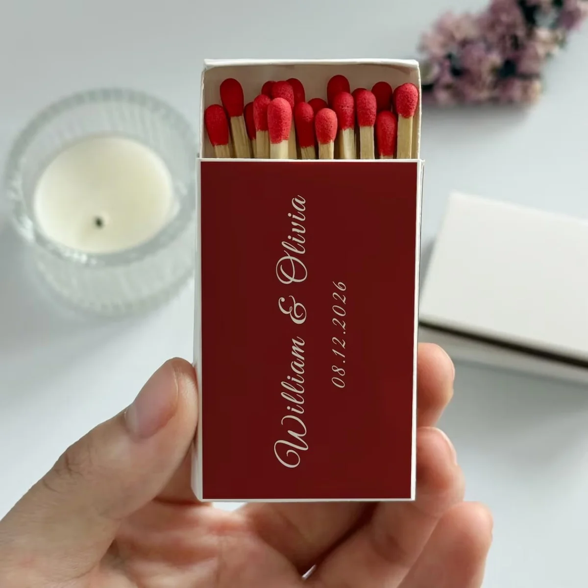 

Свадебные спички | Персонализированные спичечные книги с бесплатной двусторонней печатью | custommatchboxes для приемных сувениров