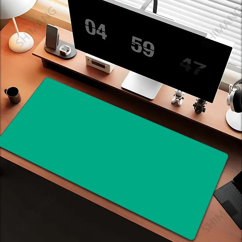 

Solid green gaming mousepad large simple gaming keyboard mouse pad laptop carpet table pads extended gamer anti-slip desk mats