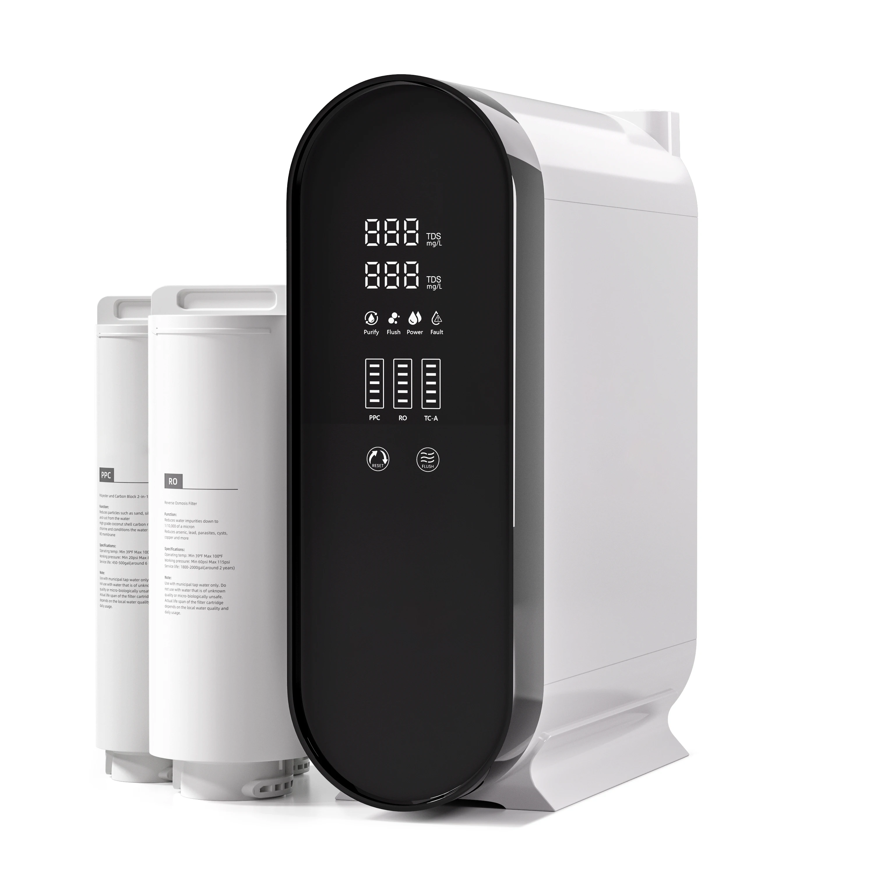 Tankless Design 800G UnderSink RO Reverse Osmosis System With Precise&Detailed Display