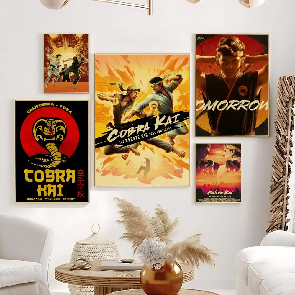 TV C-Cobra Kai Poster HD Self Adhesive Waterproof Wall Art Ideal for Home Office Dorm Bedroom Great Gift