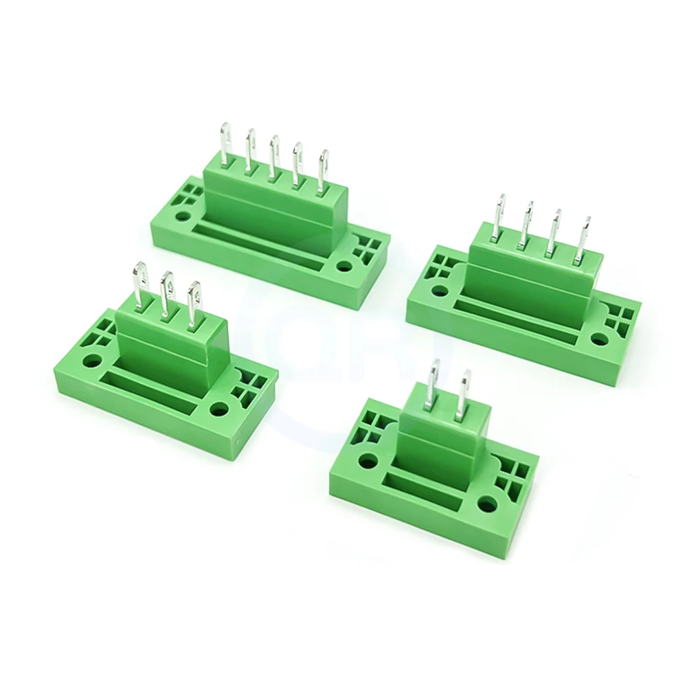 (10Set) 2EDGWB + 2EDGKM 5.08 Bulkhead Screw Terminal Block Wire Connectors 5.08mm Pitch 2~12 Pin Pluggable Terminal Plug Jacks