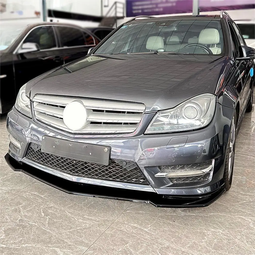 

Maxton Style For Mercedes Benz C Class W204 S204 AMG Line 2011-2014 Facelift Front Bumper Lip Spoiler Splitter ABS Black Tuning