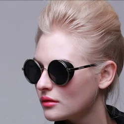 Nuevas gafas de sol Steampunk para hombres, gafas de sol pequeñas ovaladas, gafas de sol clásicas transparentes UV400, tendencias para sombras transparentes para mujeres