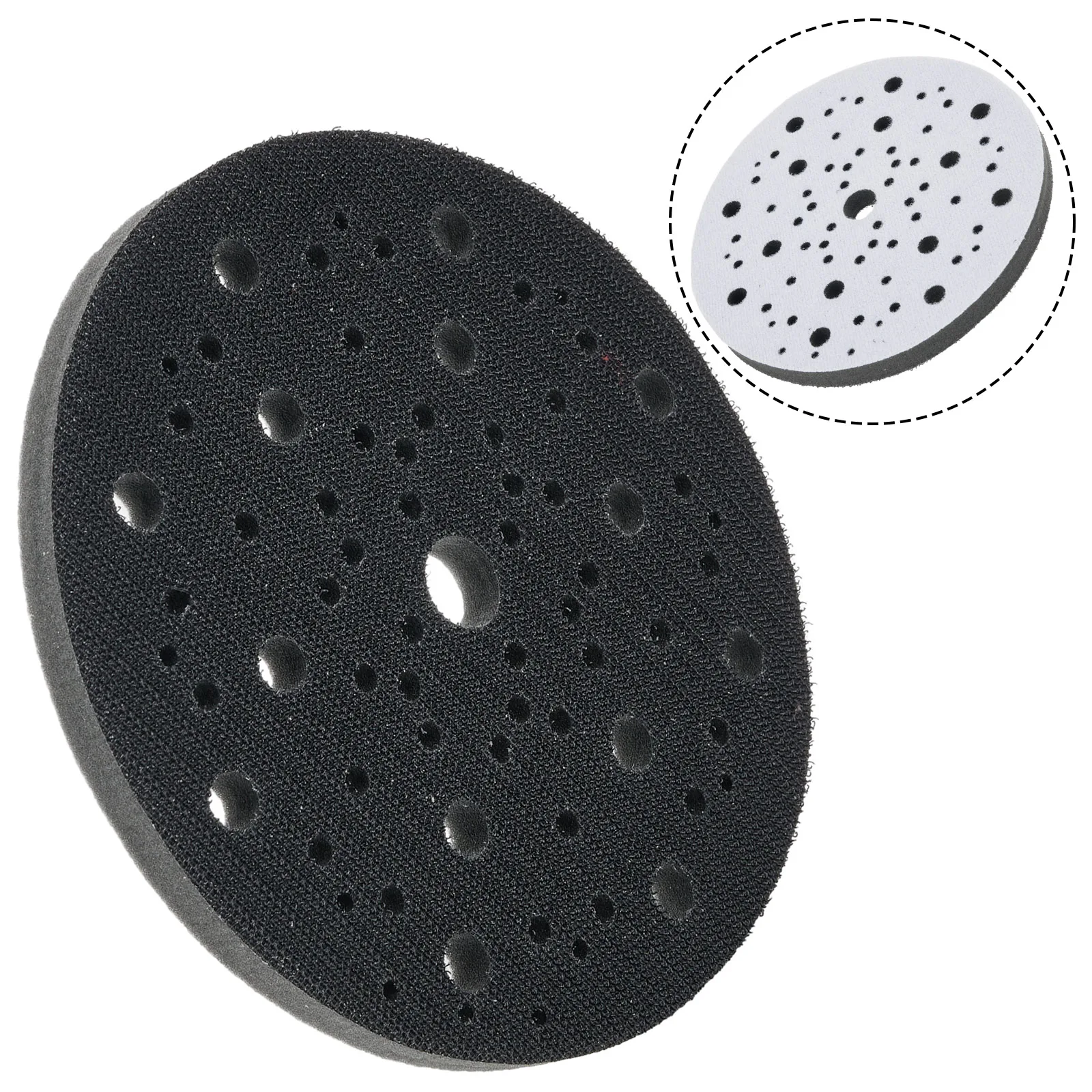 

6inch 150mm Interface Pads & Soft Sponge Pad Polishing Sanding 70 Hole Hooks And Loop Soft Sponge Cushions Buffer Pads