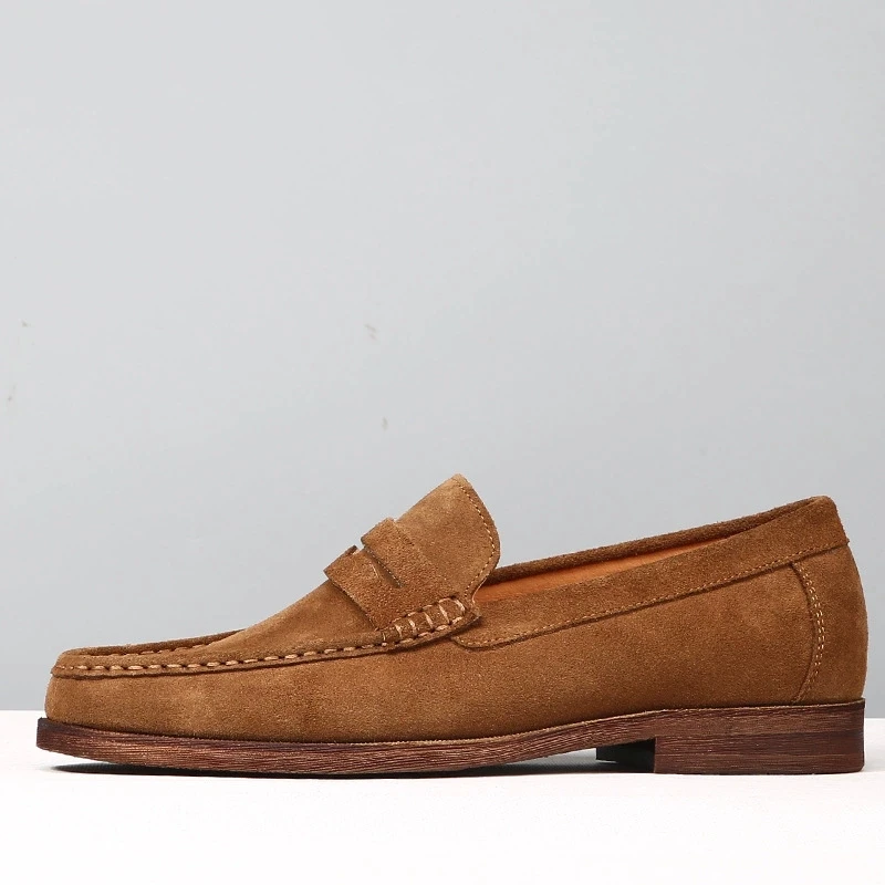 Men's Casual Shoes Cow Suede Genuine Leather Men Classic British Style Loafers Moccasins Mens Light Comfortable Driving Flats