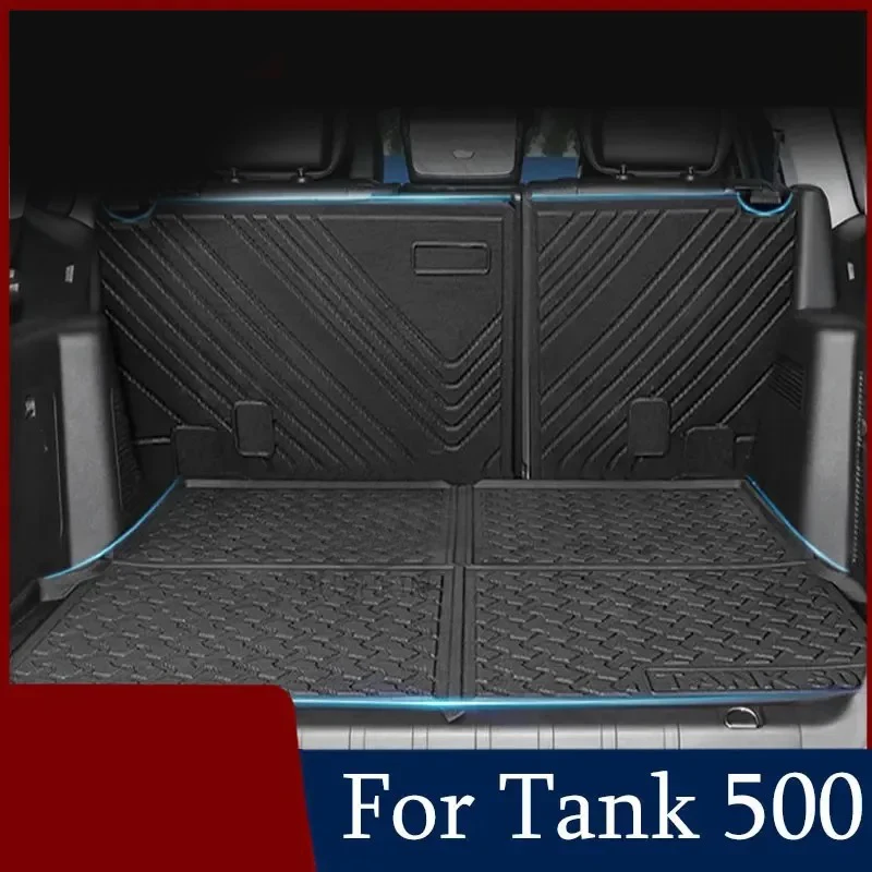 

For Great Wall GWM WEY Tank 500 2022 2023 Car Accessories Cargo Liner Specialized TPO Trunk Floor Mat Waterproof Durable Carpet