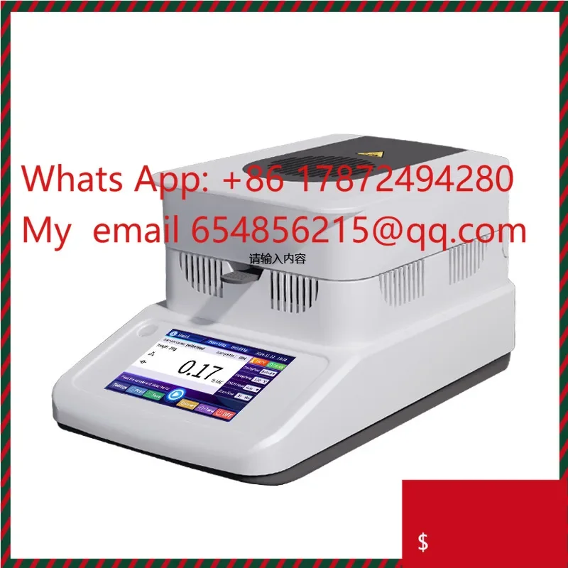 High Precision Halogen Moisture Meter | Plastic Particle Hygrometer for Electronic Machinery & Lab Use