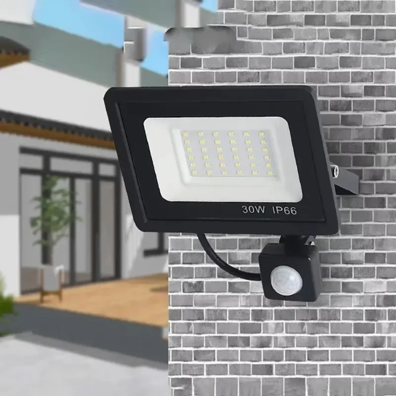 

LED Floodlights With Motion Sensor Waterproof Outdoor Led Spotlight Garden Garage Street Wall Lamp 220V 100W 50W 30W 20W 10W