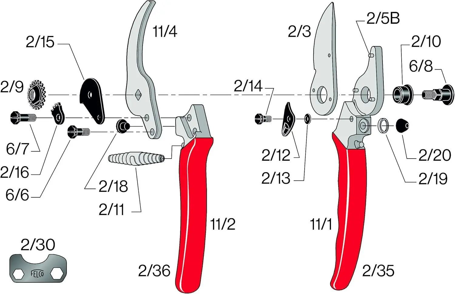 

Pruning Shears (F 11) - High Performance Swiss Made One-Hand Garden Pruner with Steel Blade