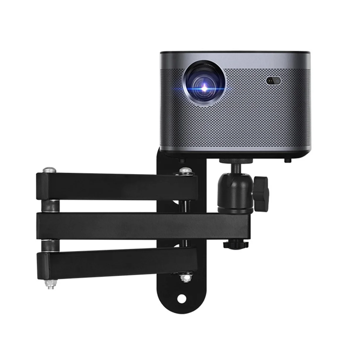 Adjustable Projector Mount 360° Rotatable Bracket for Mini Projector Double Arms 40cm Supports Up to 2kg