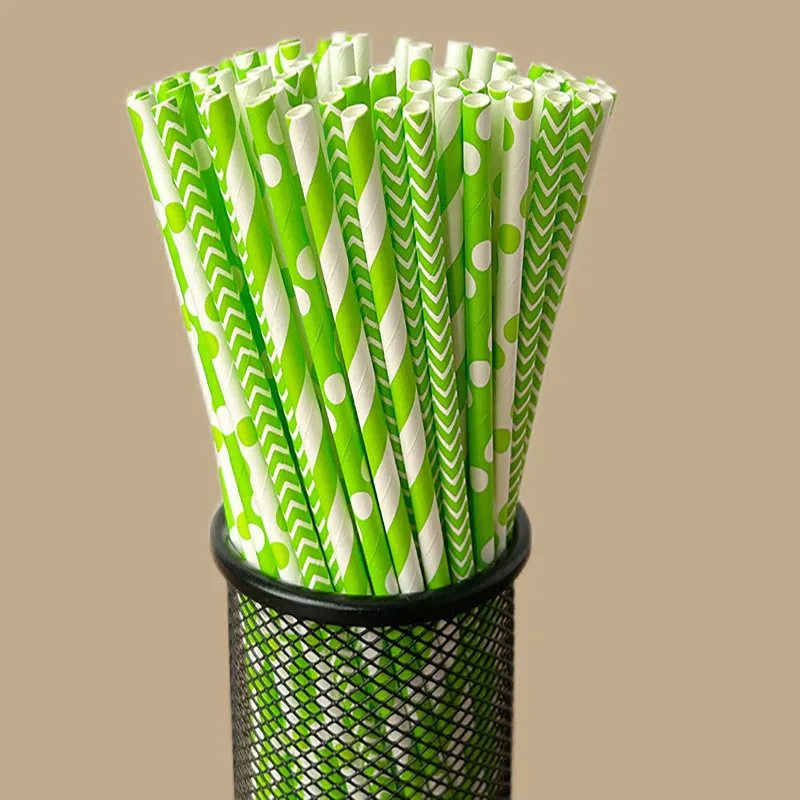 100 disposable biodegradable striped paper straws colorful paper straws drinks creative party decoration supplies