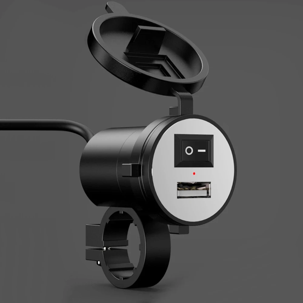 

Waterproof Motorcycle Handlebar USB Charger 12V 5V-1.5A Moto Adapter Power Supply Socket For Phone Mobile Motorbike Accessories