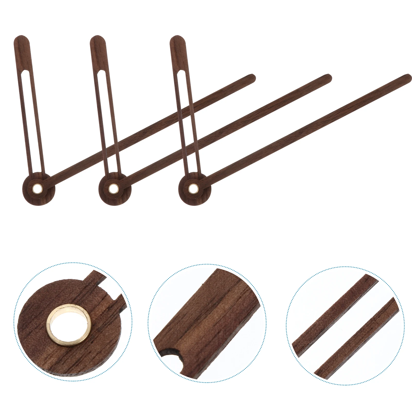

5 Sets Wooden Hand Clock Replacement Hands Component Mechanism Parts Arms Movement Kits