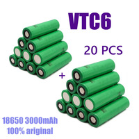 20pz VTC6 3.7V3000mAh batteria ricaricabile agli ioni di litio 18650 per Sony muslimah 30A giocattoli strumenti torcia elettrica