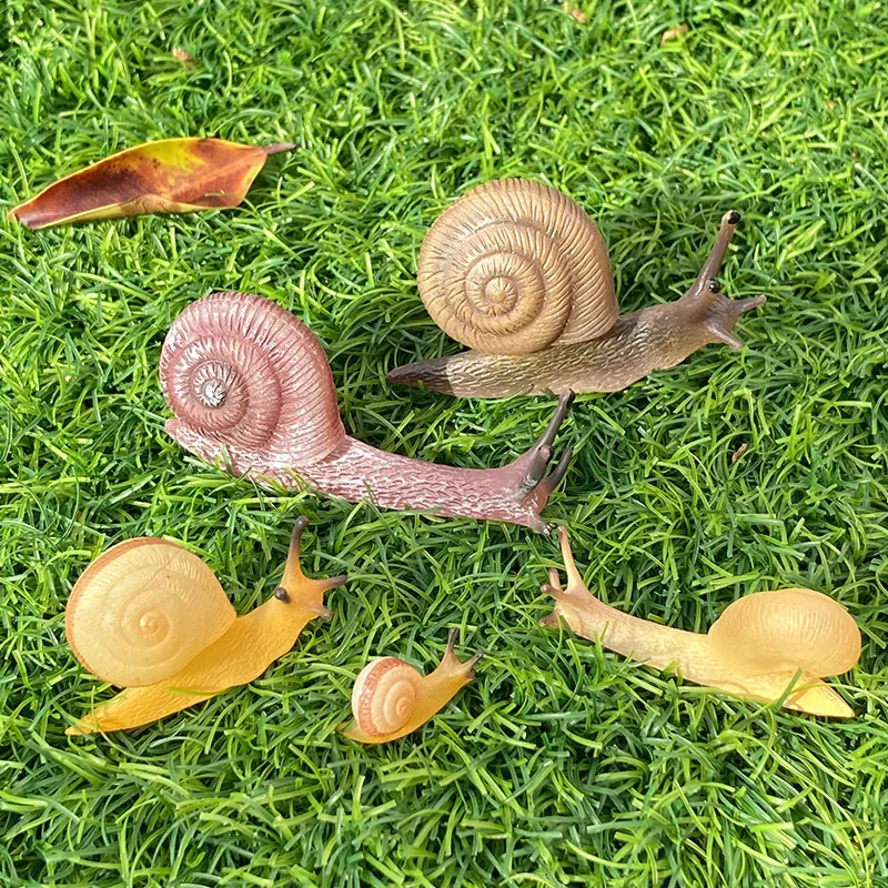 Simulation reptile Animal snail Educational Cognitive Model Micro Ornaments Plastic Decoration Gift for children A0475