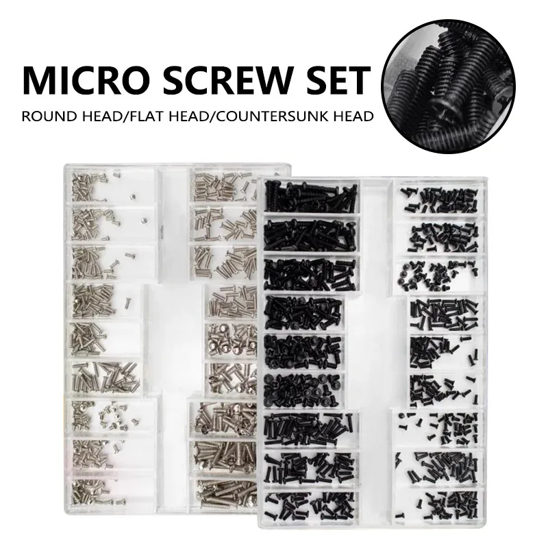 

Набор винтов M1.2 M1.4 M2, комплект винтов для ноутбука для ремонта компьютера, набор электронных крестообразных саморезов, коробка