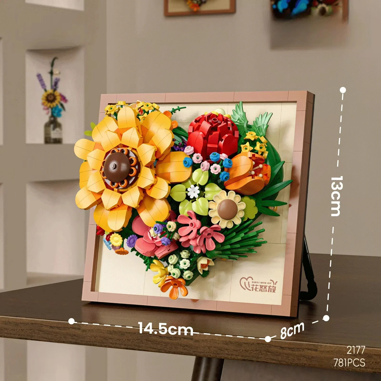 New Year Decorations 3D Picture Frame Building Blocks Flowers Mini Bricks DIY Girls Boy Kid Toy Wedding Birthday Christmas Gifts