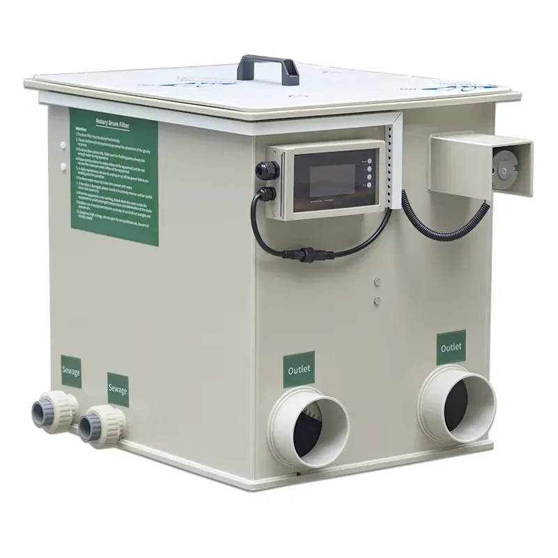 Qlozone Aquaculture Fish Pond Micro Drum Filter 5300 Gal/h Aquarium Family Home Snamll Drum Filter for Koi Pond 20m3 110-220v