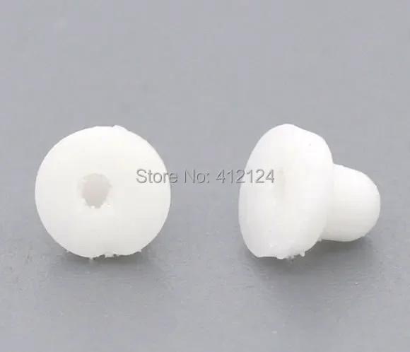 Free Shipping 2500Pcs White Rubber Pads For Clip-On Earrings Stoppers Jewelry Making Findings Charms Wholesale 6x5mm
