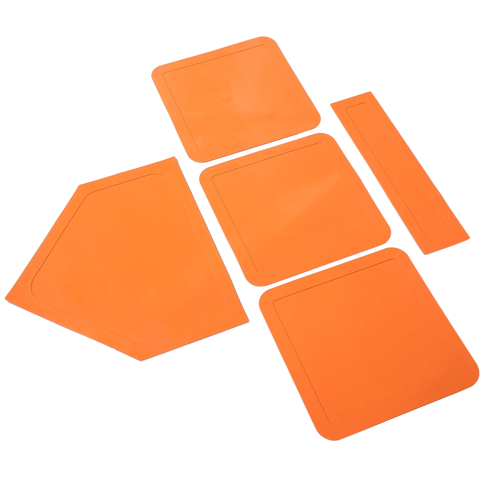 

5pcs Rubber Baseball Softball Plate Durable Waterproof Thicker Bases for Pitcher Home Field Equipment Wide Mat