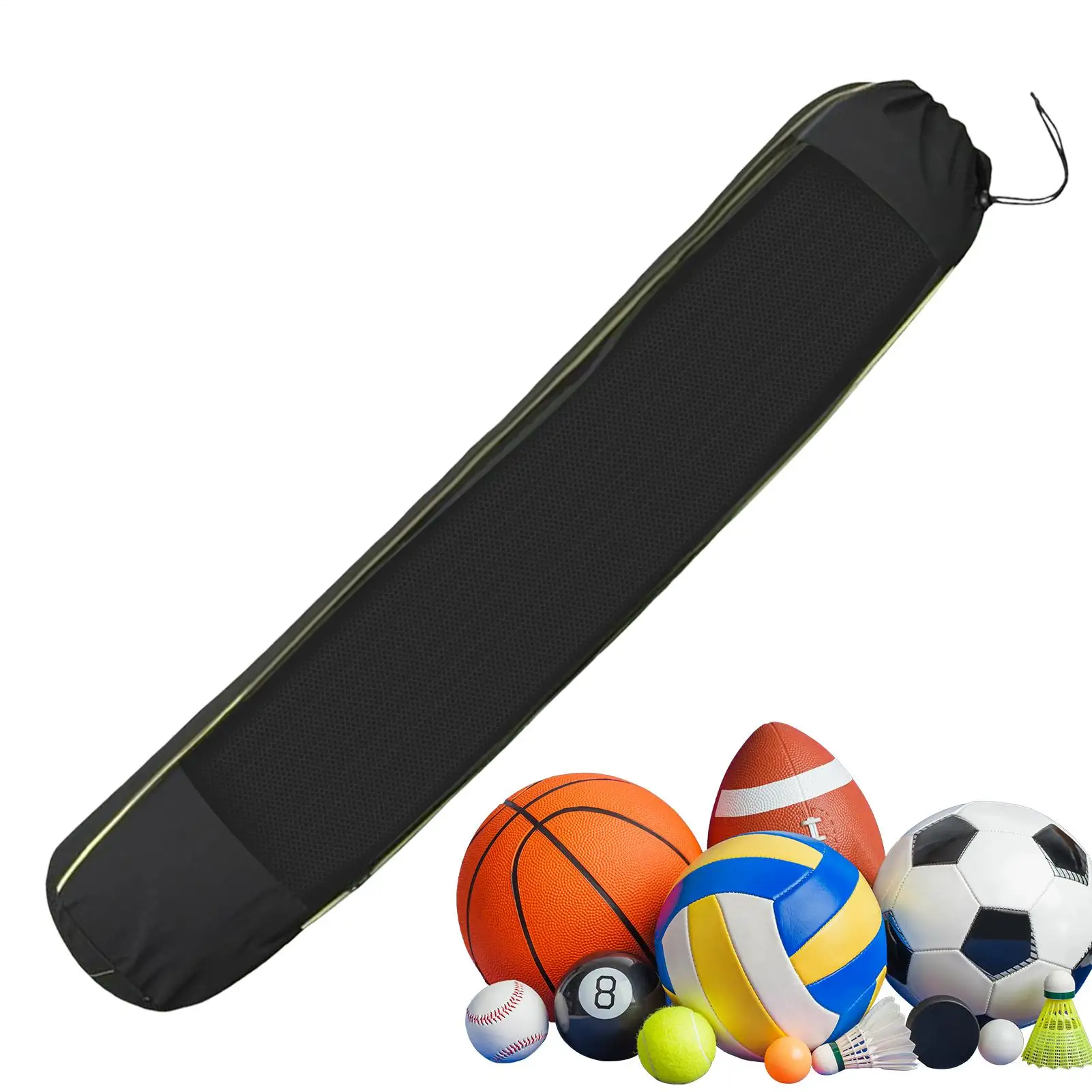 حقيبة كرة السلة كيس كروي مع حزام كتف قابل للتعديل كيس برباط قابل للتنفس لفريق رياضة التنس والسباحة واليوجا في الهواء الطلق