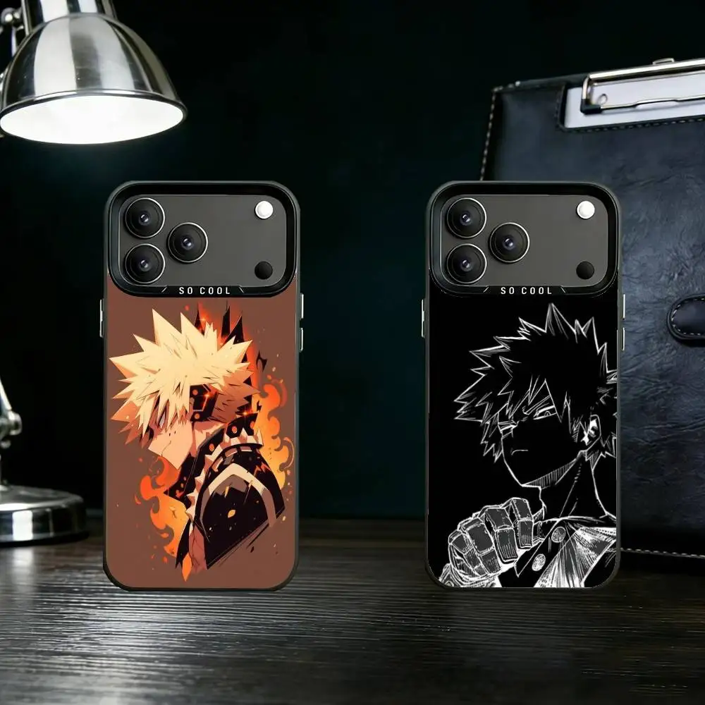 

bakugo A-Anime K-Katsuki Phone Case Color Silver Shell For IPhone 17 16 15 14 13 12 11 Pro Max Plus