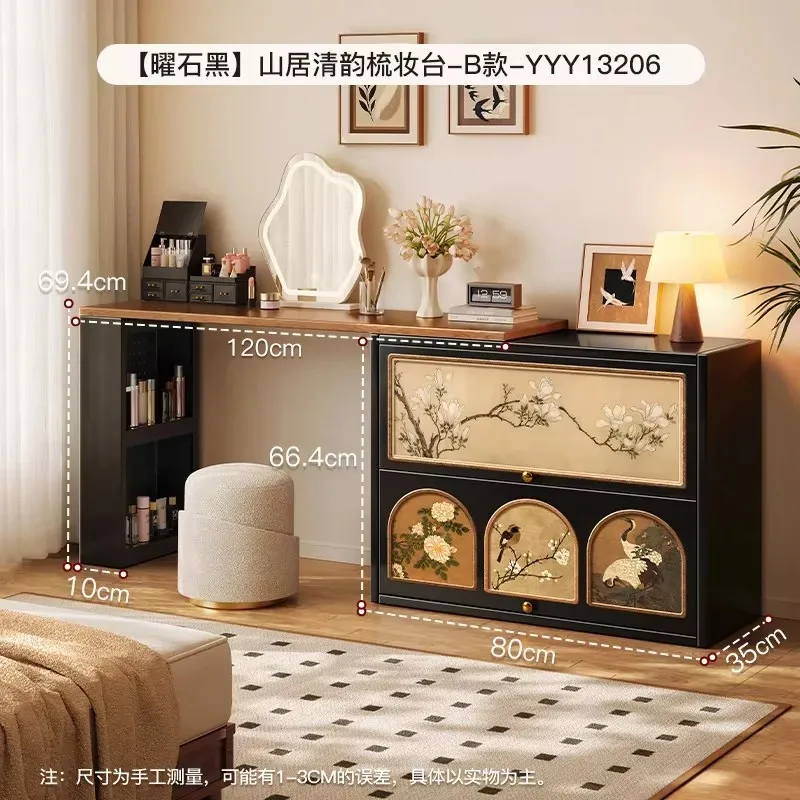 Medieval Toiletries Steel Makeup Vanity Tables Dresser Bedroom Household Corner Desk Dressing Table With Mirror Home Furniture
