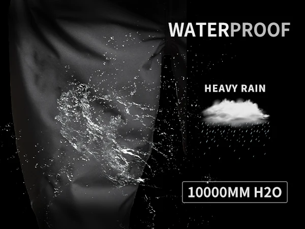 WOSAWE Motorrad-Regenhose, Outdoor-Regenschutzhose mit Überschuhe, wasserdichte Regenhose zum Angeln, Radfahren, Wandern – Detail 6