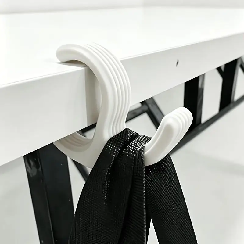 Easy to Install C-Shaped Table Edge Bag Hook Anti-Slip Desk Hanger Portable Desk Side Organizer for Business Trip Office Use