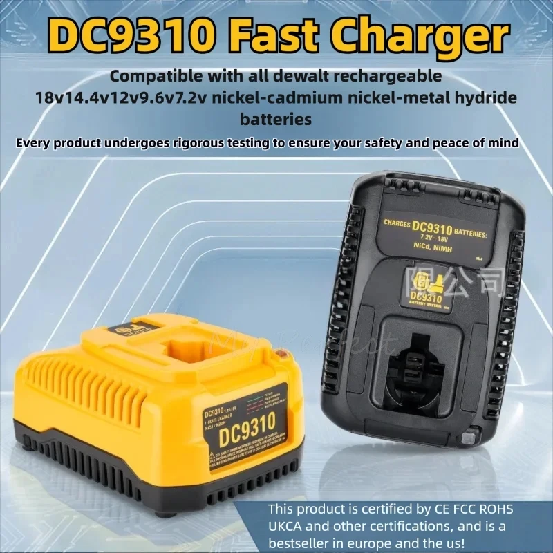 

DC9310 Fast Charger for Dewalt 7.2V-18V NiCad NiMh Battery Charger Power Tools 2A fast charging Replacement Dewalt Accessories
