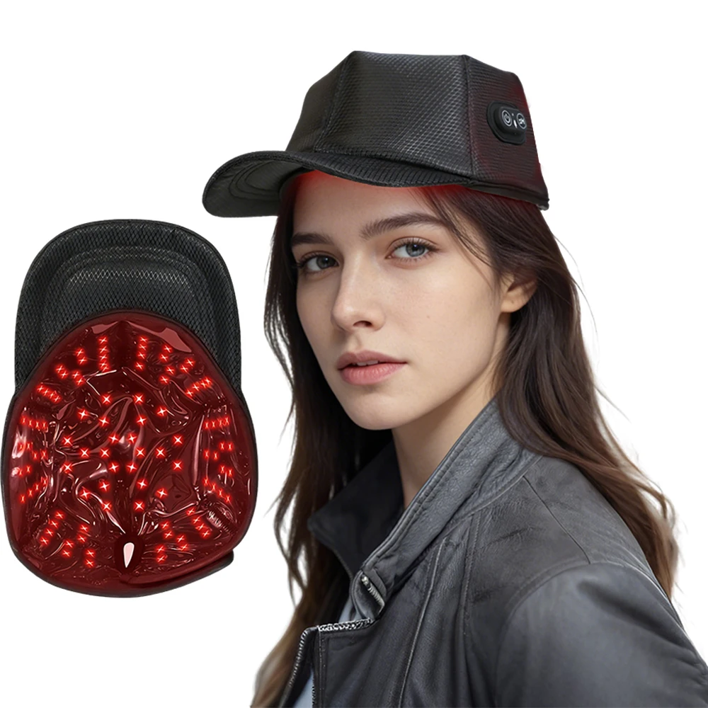 LED Red Light Therapy Cap 660nm 850nm For Hair Loss Hair Growth With USB Charging