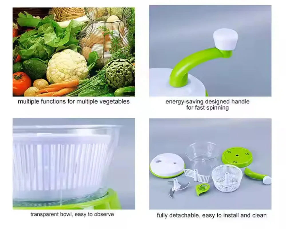 手動肉グラインダー手動フードプロセッサーポータブル多機能野菜カッターガーリックチョッパーミンサーミキサーブレンダー