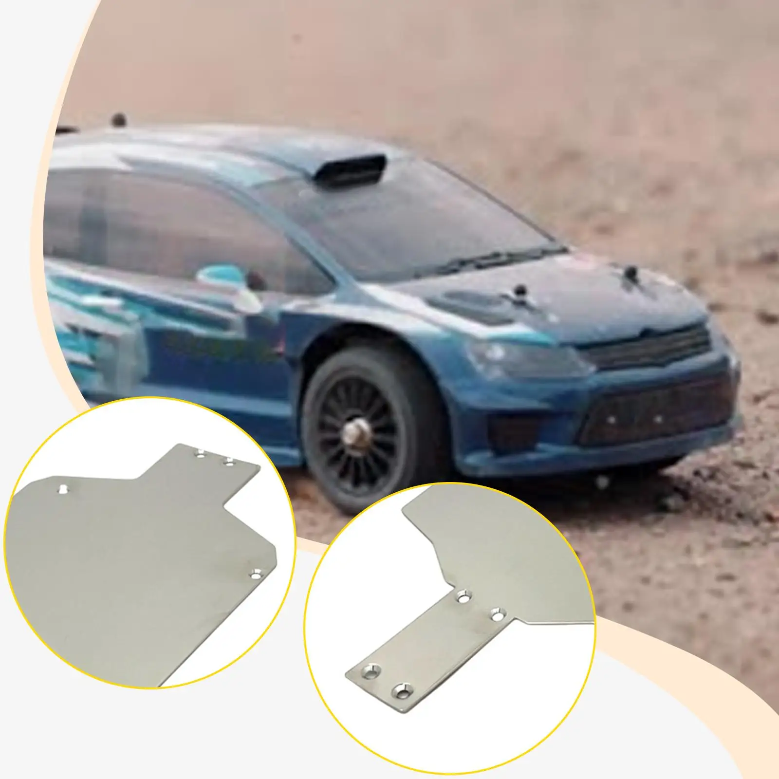 Acessórios para carro rc, placa de chassi de aço inoxidável para veículo em escala 1/14, peças de atualização diy, substituição