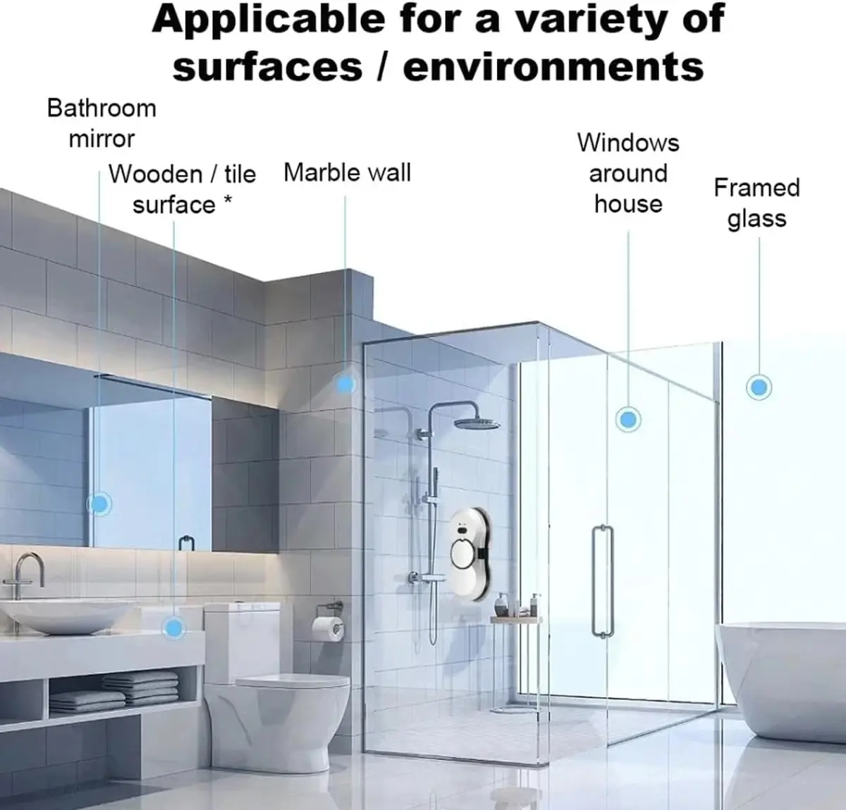 Smart Water‑Spray Electric Window Cleaning Robot, Vacuum Cleaner for Indoor & Outdoor Glass Washing